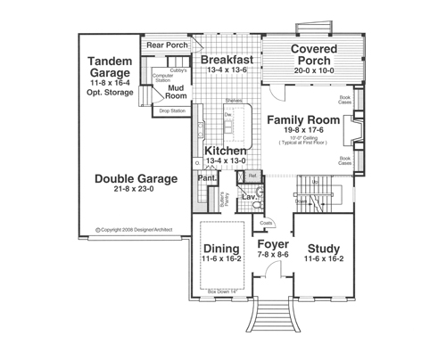 First Floor image of WITHERSPOON House Plan